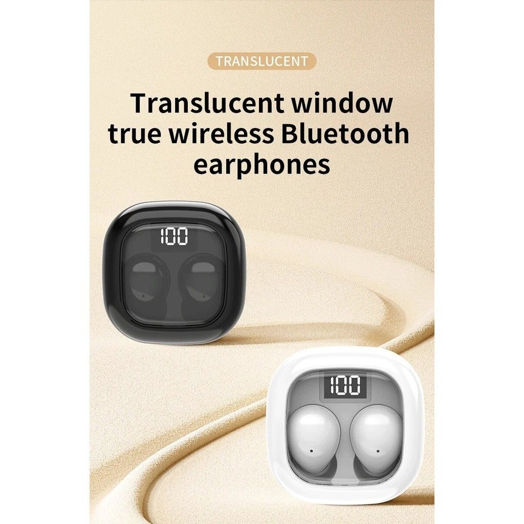 Aloking SK19 Lightweight Mini Sleep Bluetooth Earphone Wireless Music Gaming Earbuds Binaural HIFI Stereo TWS Bluetooth Headphone In-Ear Sleep Noise Cancelling Bluetooth Headset With Microphone