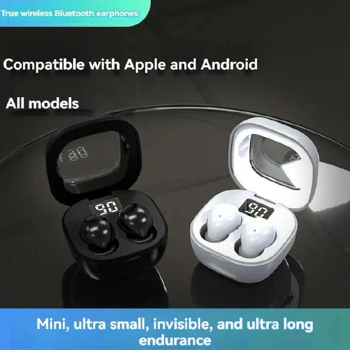 Aloking Sleep earphones Small Mini Sleep Bluetooth Headset Binaural Headset Wireless Earbuds SK19 Noise Reduction Hifi Stereo Sound Music Headset in-ear Wireless Earphone with Microphone For Sleeping