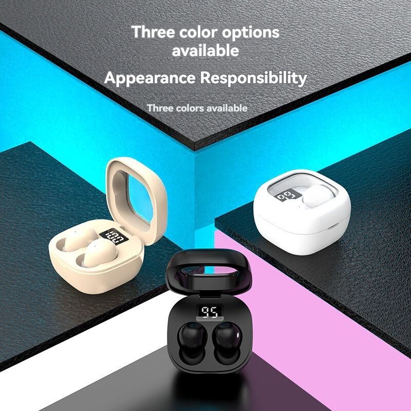 Aloking Sleep earphones Small Mini Sleep Bluetooth Headset Binaural Headset Wireless Earbuds SK19 Noise Reduction Hifi Stereo Sound Music Headset in-ear Wireless Earphone with Microphone For Sleeping