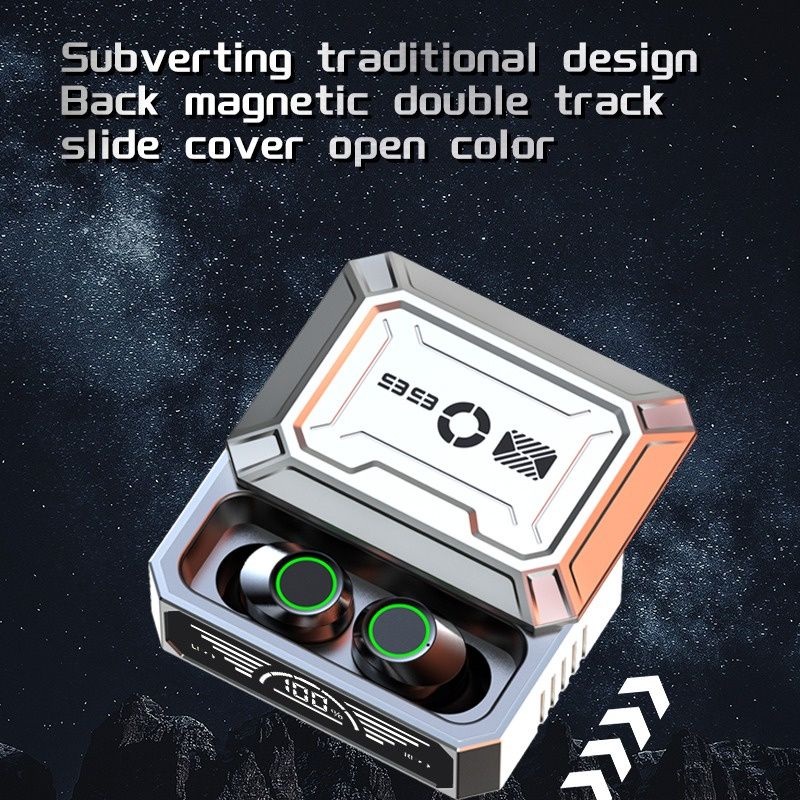 M99 TWS Wireless Bluetooth 5.3 Earphones Digital Display Sliding Cover Design Wireless Headset Low-power Waterproof Sports Headphones Noise Reduction Without Delay Gaming Wireless Earbuds Microphone
