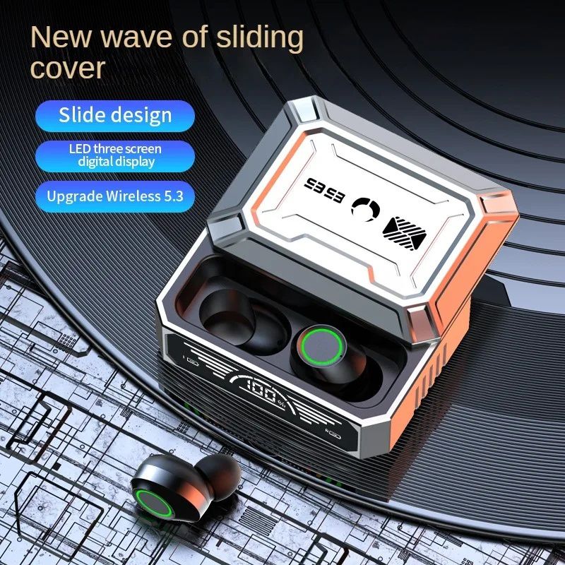 M99 TWS Wireless Bluetooth 5.3 Earphones Digital Display Sliding Cover Design Wireless Headset Low-power Waterproof Sports Headphones Noise Reduction Without Delay Gaming Wireless Earbuds Microphone