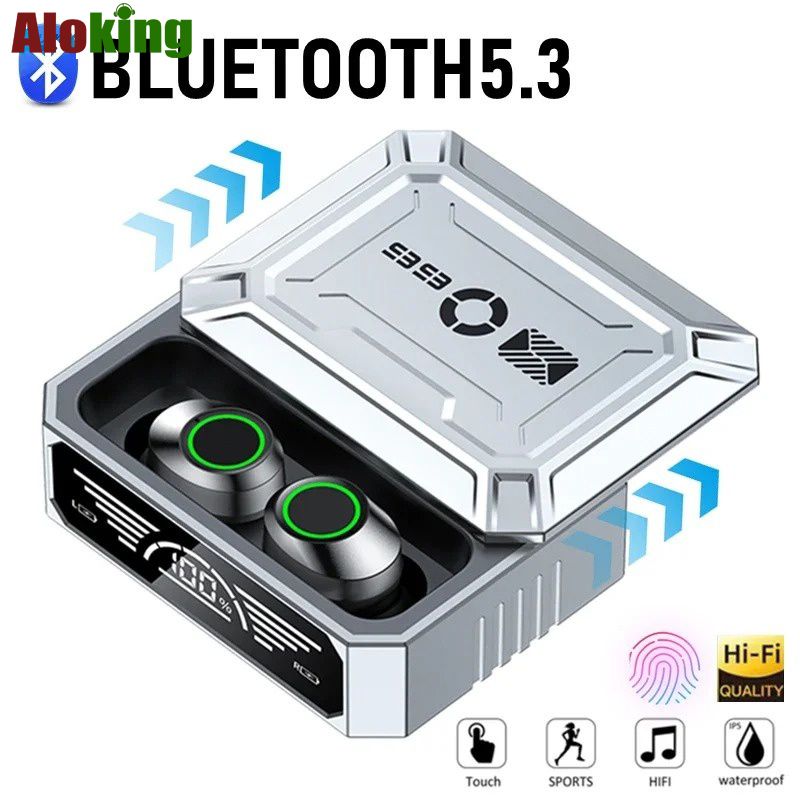 M99 TWS Wireless Bluetooth 5.3 Earphones Digital Display Sliding Cover Design Wireless Headset Low-power Waterproof Sports Headphones Noise Reduction Without Delay Gaming Wireless Earbuds Microphone