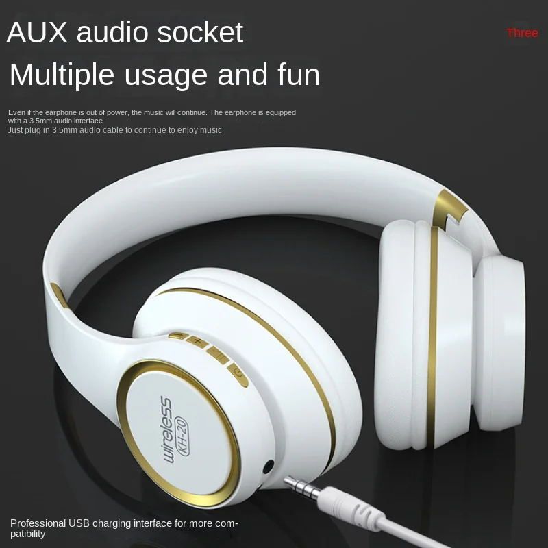 e-sports gaming headset Bluetooth Wireless Headphones KH20 Bluetooth Headphone Headworn Business Gaming Headphones Subwoofer Bilateral Stereo Wireless Bluetooth Headset With Microphone For Laptop PC