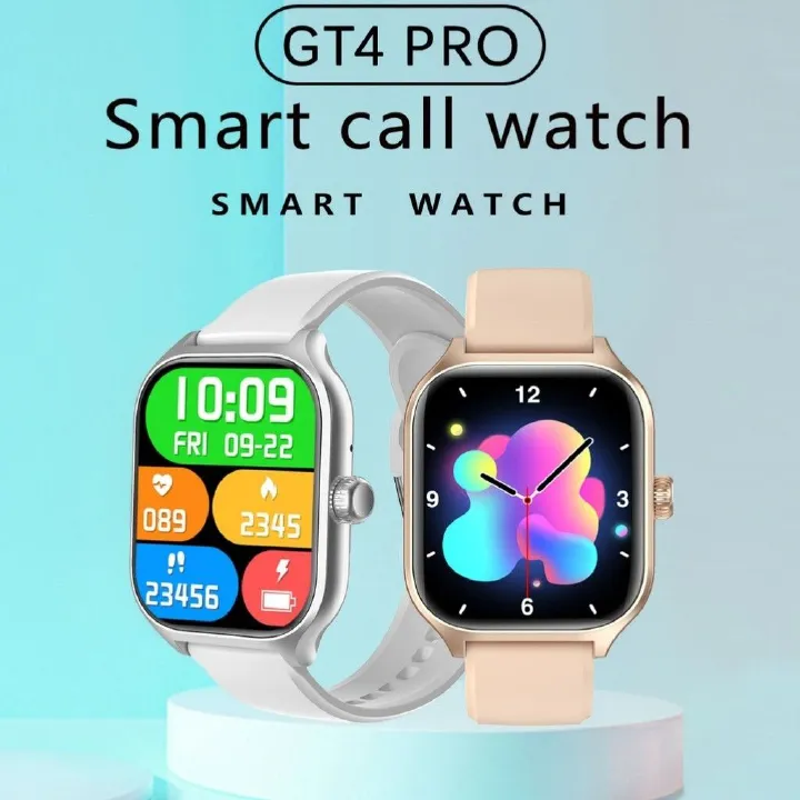 GT4 Pro Smart Watch Multi-Sport Mode Fitness Heart Rate Blood Pressure Oxygen Sleep Monitoring HD Full Touch Screen Custom Dial Women Men Smartwatch Wrist Watch Smart Bracelet Waterproof Sports Watch