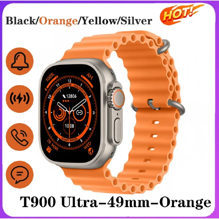T900 Ultra Smart Watch Series 8 Bluetooth Call Waterproof Game Smartwatches Heart Rate Monitoring Fitness Tracker Sports Watch for man Square Watch for woman couple watch Kids Watch T800 Ultra Watch
