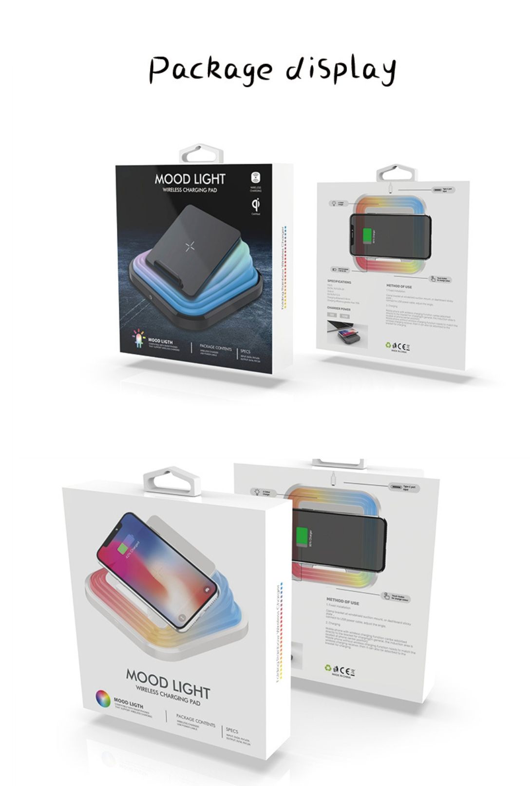 Wireless Charging Pad for Mobile Phone iPhone 14 Pro Max Samsung Charging Station Chargers LED Adjustable Desk decoration table lamp USB charging touch Control night light bedroom Bedside Lamp Charger