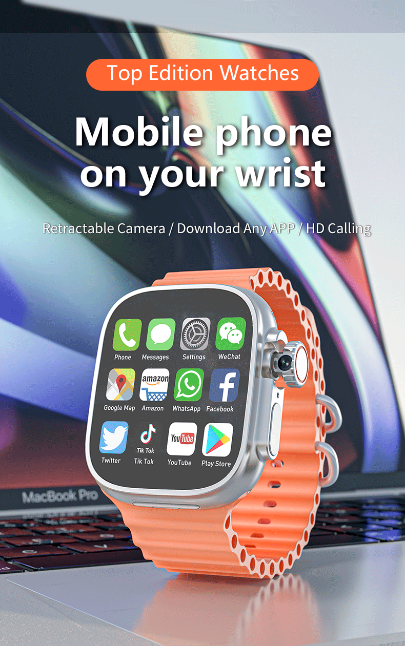 Smart Watch With SIM Card Slot App Download Available AMOLED 4G Network Phone Call Smartwatch DW99 rotating camera Facebook WhatsApp Man Smartwatch GPS S9 Smart Watch For Women Kids Smart watch