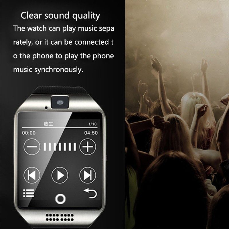 Q18 Dial Call Smart Watches Support SIM Card Smart Phone Fitness Tracker sports Smartwatch Push Message Camera curved screen Wrist watch Men Smart Watch for IOS Android Women Smartwatches Kids Watch