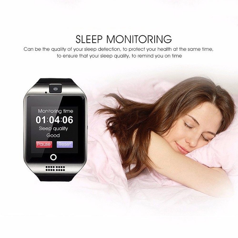 Q18 Dial Call Smart Watches Support SIM Card Smart Phone Fitness Tracker sports Smartwatch Push Message Camera curved screen Wrist watch Men Smart Watch for IOS Android Women Smartwatches Kids Watch