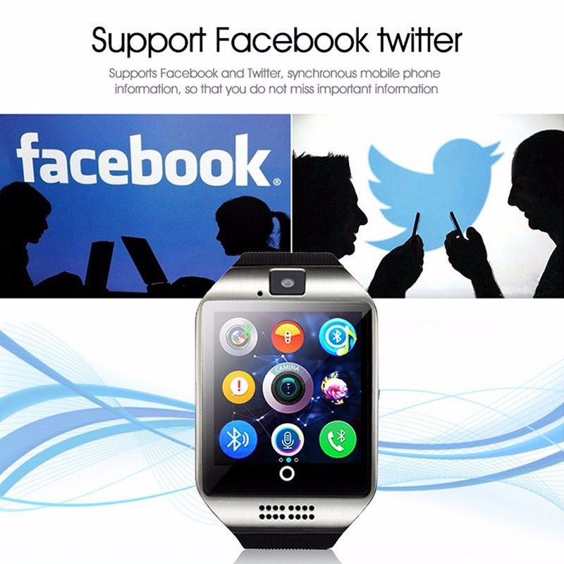 Q18 Dial Call Smart Watches Support SIM Card Smart Phone Fitness Tracker sports Smartwatch Push Message Camera curved screen Wrist watch Men Smart Watch for IOS Android Women Smartwatches Kids Watch