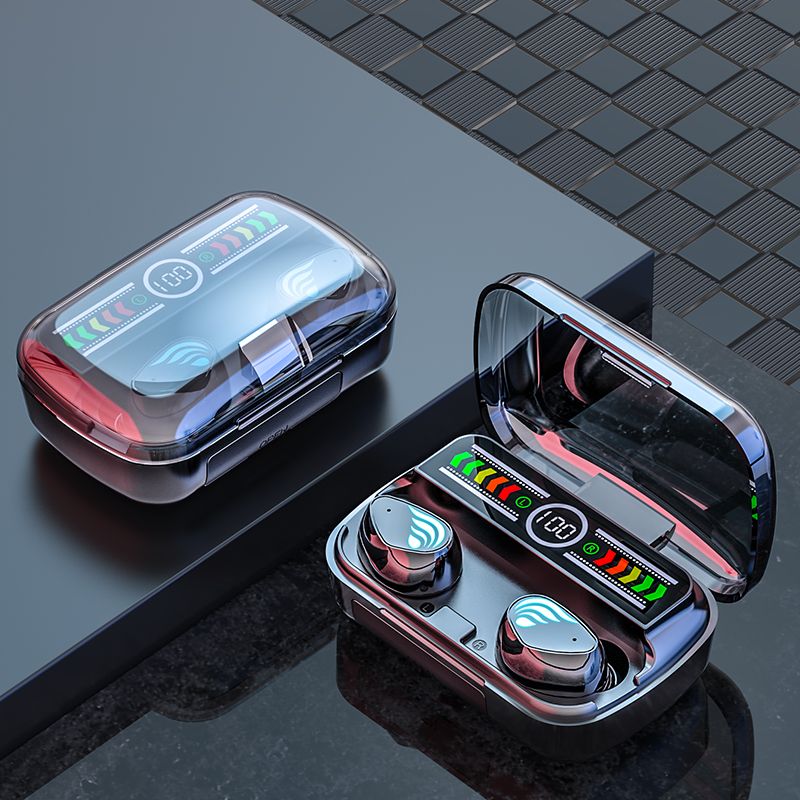 New Wireless Earphone Bluetooth Earphones TWS M27 Gaming Headphone Noise Reduction Low Latency Wireless Earbuds Power Display HiFi Music Earphones BT V5.3 Headset with Type-c Charging Cable Earpods