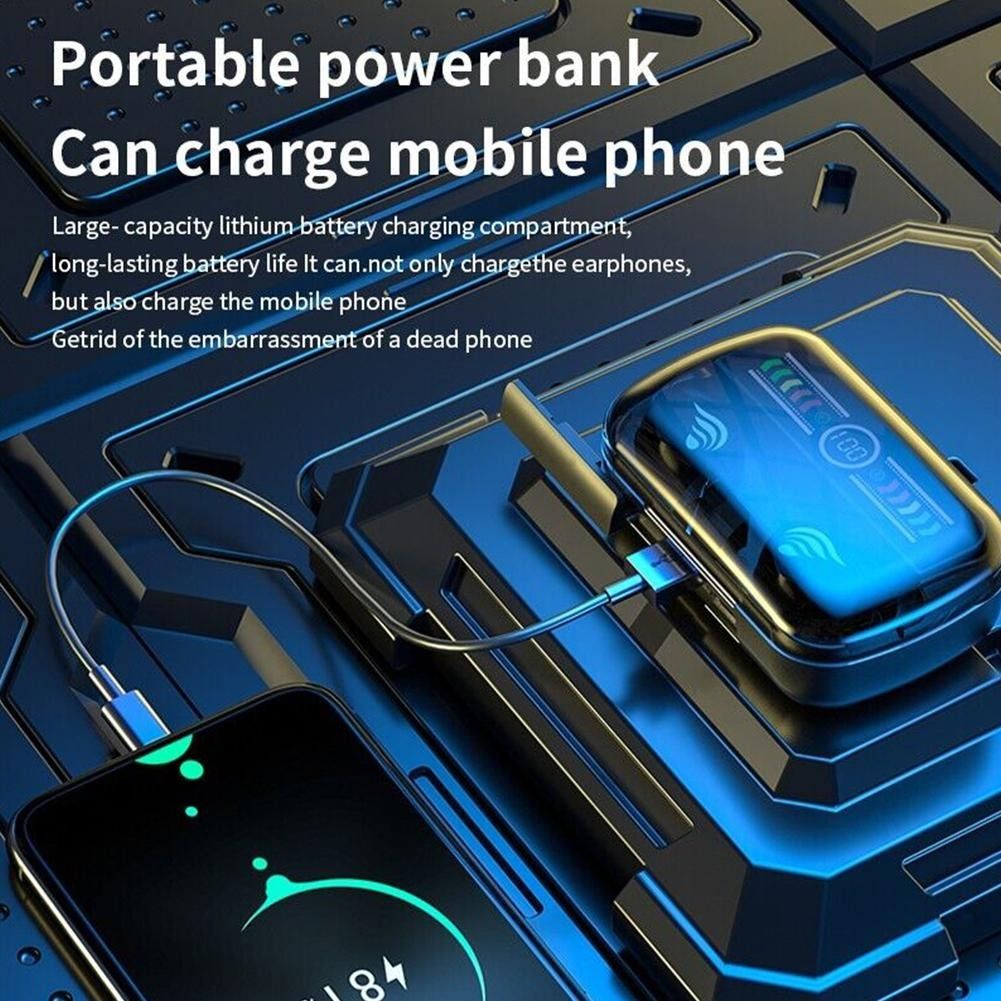 New Wireless Earphone Bluetooth Earphones TWS M27 Gaming Headphone Noise Reduction Low Latency Wireless Earbuds Power Display HiFi Music Earphones BT V5.3 Headset with Type-c Charging Cable Earpods