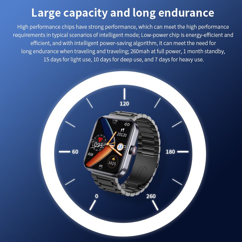 Aloking smart watch for men blood sugar blood pressure monitoring watches waterproof sports fitness smartwatch for woman TPU Stainless Steel Strap Men Smart watch Women Smart watch Kids Smart watch
