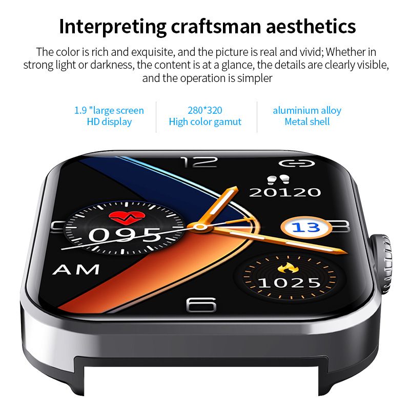 Aloking smart watch for men blood sugar blood pressure monitoring watches waterproof sports fitness smartwatch for woman TPU Stainless Steel Strap Men Smart watch Women Smart watch Kids Smart watch