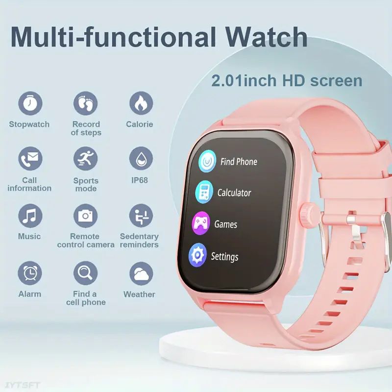 Men Smartwatch 2.01'' HD Screen Receive/Dial Calls 123 Sport Mode Heart Rate Sleep Monitoring Alarm Clock Stopwatch For Android and iOS X8 Women Smartwatches Waterproof Smart Watch For Men Kid Student