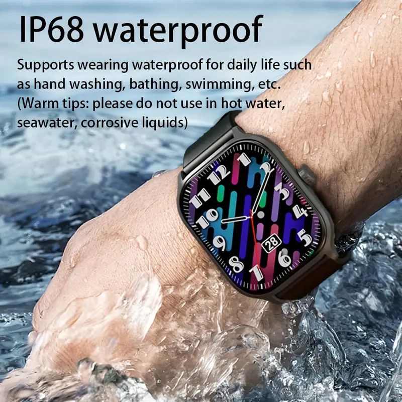 Men Smartwatch 2.01'' HD Screen Receive/Dial Calls 123 Sport Mode Heart Rate Sleep Monitoring Alarm Clock Stopwatch For Android and iOS X8 Women Smartwatches Waterproof Smart Watch For Men Kid Student