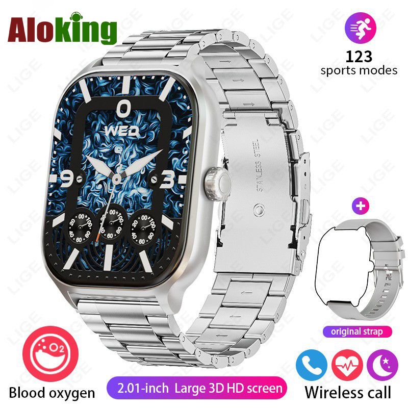 Men Smartwatch 2.01'' HD Screen Receive/Dial Calls 123 Sport Mode Heart Rate Sleep Monitoring Alarm Clock Stopwatch For Android and iOS X8 Women Smartwatches Waterproof Smart Watch For Men Kid Student