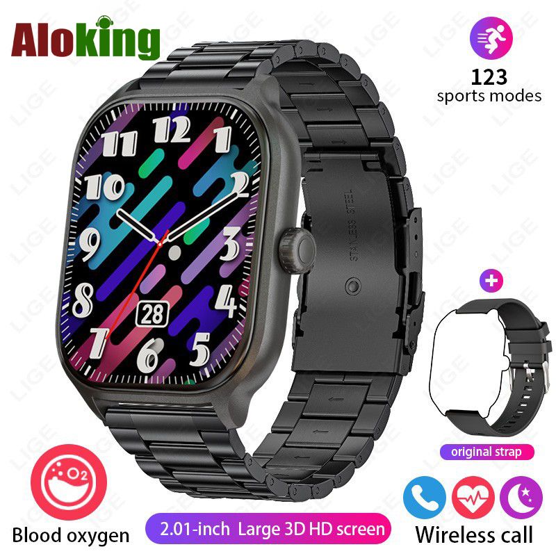 Men Smartwatch 2.01'' HD Screen Receive/Dial Calls 123 Sport Mode Heart Rate Sleep Monitoring Alarm Clock Stopwatch For Android and iOS X8 Women Smartwatches Waterproof Smart Watch For Men Kid Student