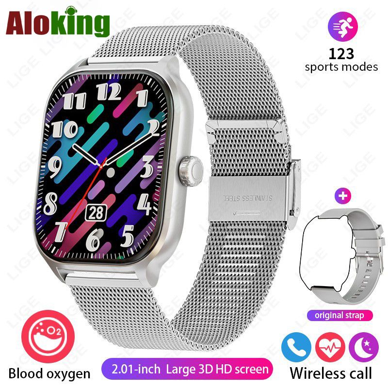 Men Smartwatch 2.01'' HD Screen Receive/Dial Calls 123 Sport Mode Heart Rate Sleep Monitoring Alarm Clock Stopwatch For Android and iOS X8 Women Smartwatches Waterproof Smart Watch For Men Kid Student