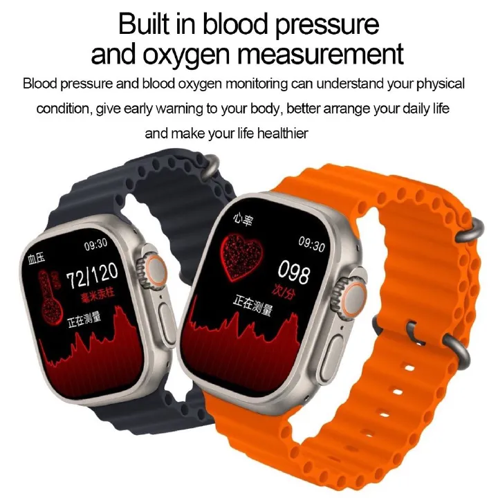 Smart Watch With 2pcs Strap T800 Ultra Smartwatch HD Screen Bluetooth Call Multi Sport Mode Heart Rate Sleep Monitor Men's Smartwatch Woman Smart Watch Sports Watches Kids Smart Watch For Android IOS