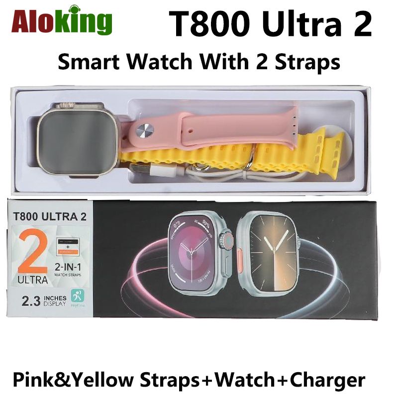 T800 Ultra 2 Smart Watch Series Ultra Touch Screen Bluetooth Call Waterproof 2.3inch Game Smart watch Fitness Tracker Sport Watch for man Square Watch for woman couple watch Kids Watch T800 Ultra 2