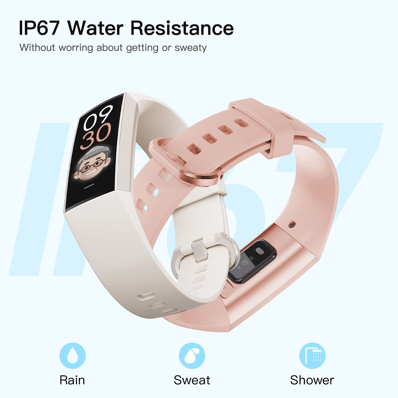 Women Smart Watch C80 Body Temperature Heart Rate Blood Pressure Blood Oxygen Meter Step Smart Bracelet Phone Reminder Ladies Watch Small Women's Sports Watch Smart Bracelet AMOLED Woman Wrist Watch