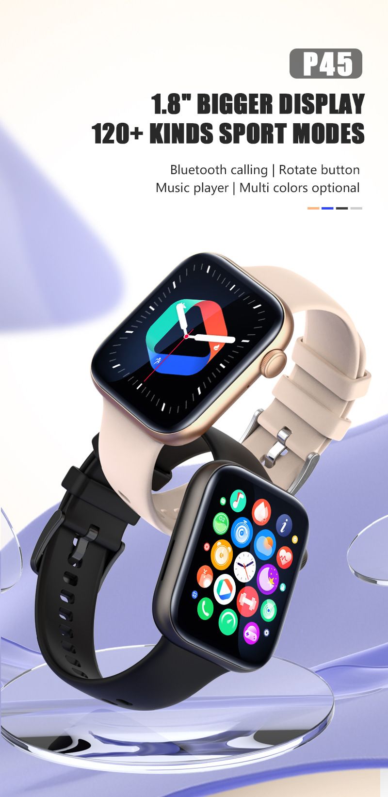 LIGE P45 Smart Watches For Women Men Unixsex Couple Watch Ladie Women's Watch Bluetooth call Smart bracelet waterproof sports watch Heart Rate Sleep Monitor Men Women Smartwatches Fashion Men Watches