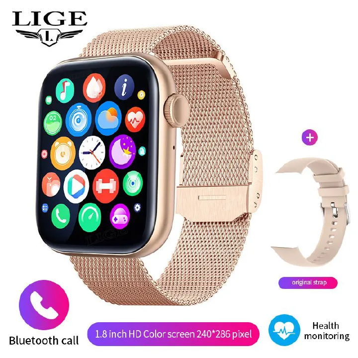 LIGE P45 Smart Watches For Women Men Unixsex Couple Watch Ladie Women's Watch Bluetooth call Smart bracelet waterproof sports watch Heart Rate Sleep Monitor Men Women Smartwatches Fashion Men Watches