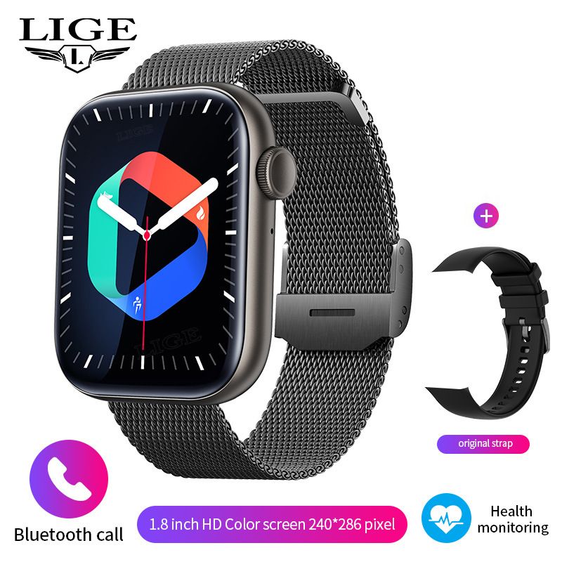 LIGE P45 Smart Watches For Women Men Unixsex Couple Watch Ladie Women's Watch Bluetooth call Smart bracelet waterproof sports watch Heart Rate Sleep Monitor Men Women Smartwatches Fashion Men Watches