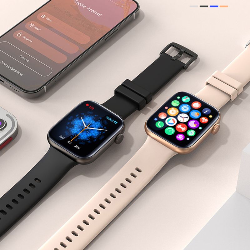 LIGE Unisex Smart Watch with 2pcs Straps Sports Fitness Tracker Heart Rate Monitoring P45 Smart Watch For Women Men Couple Watches Ladies Wrist Watch Bluetooth call Phone Smartwatches Men's Watches