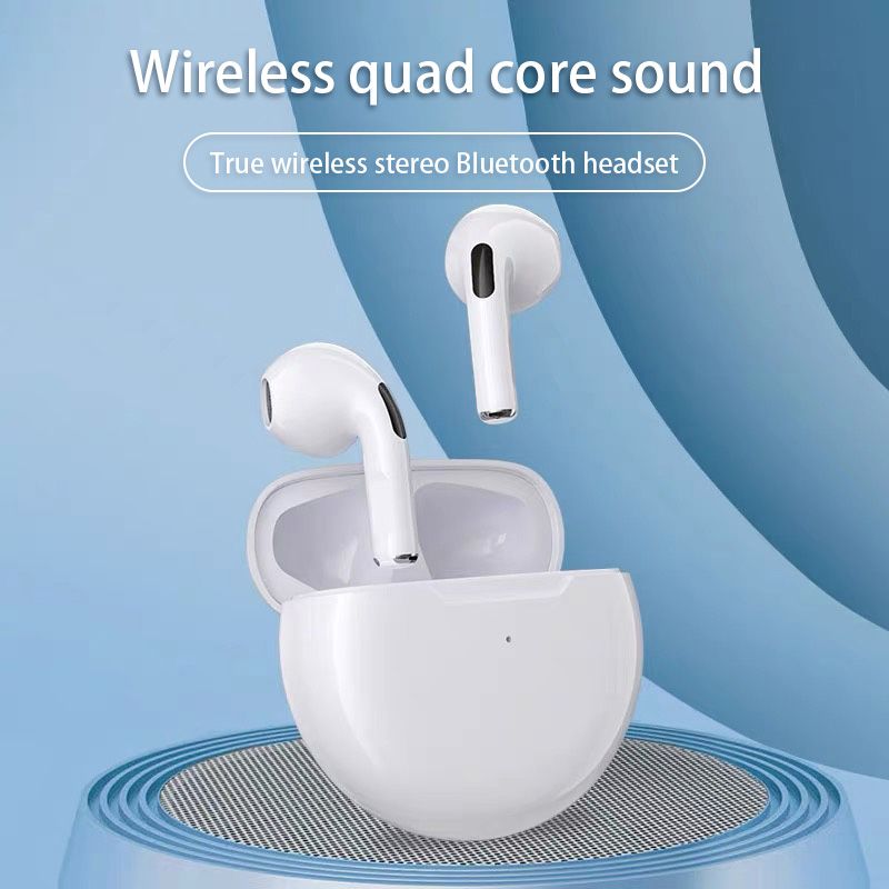 Aloking Earbuds TWS Wireless Air Pro 6 TWS Bluetooth Earphone Wireless Headphone Noise Cancelling HiFi Bass Sport Game Headset Touch Earbuds For iPhone Xiaomi airpods gaming earbuds wireless earpods