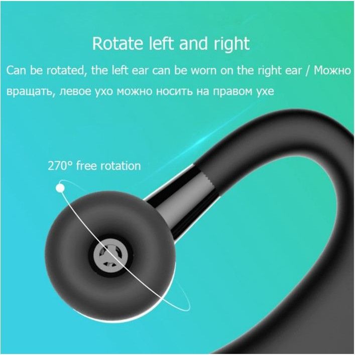 TWS Business Bluetooth Headset Hands-free Wireless Headphone Bluetooth Call Wireless Earbuds Single earphone noise cancelling Wireless Bluetooth Headset Music Sports Wireless Earphone with Microphone