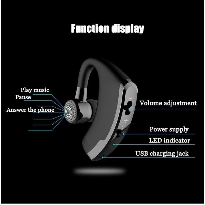 TWS Business Bluetooth Headset Hands-free Wireless Headphone Bluetooth Call Wireless Earbuds Single earphone noise cancelling Wireless Bluetooth Headset Music Sports Wireless Earphone with Microphone