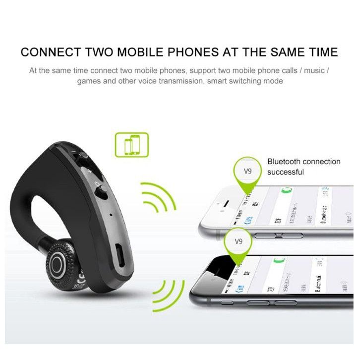 TWS Business Bluetooth Headset Hands-free Wireless Headphone Bluetooth Call Wireless Earbuds Single earphone noise cancelling Wireless Bluetooth Headset Music Sports Wireless Earphone with Microphone