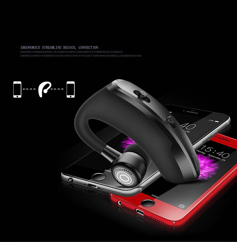 TWS Business Bluetooth Headset Hands-free Wireless Headphone Bluetooth Call Wireless Earbuds Single earphone noise cancelling Wireless Bluetooth Headset Music Sports Wireless Earphone with Microphone