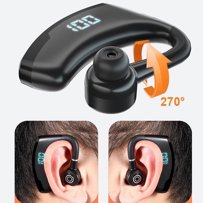TWS Business Bluetooth Headset Hands-free Wireless Headphone Bluetooth Call Wireless Earbuds Single earphone noise cancelling Wireless Bluetooth Headset Music Sports Wireless Earphone with Microphone