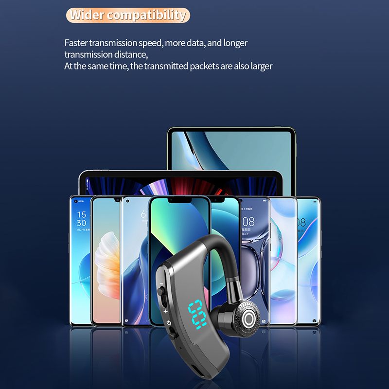 TWS Business Bluetooth Headset Hands-free Wireless Headphone Bluetooth Call Wireless Earbuds Single earphone noise cancelling Wireless Bluetooth Headset Music Sports Wireless Earphone with Microphone