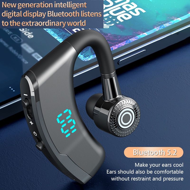 TWS Business Bluetooth Headset Hands-free Wireless Headphone Bluetooth Call Wireless Earbuds Single earphone noise cancelling Wireless Bluetooth Headset Music Sports Wireless Earphone with Microphone