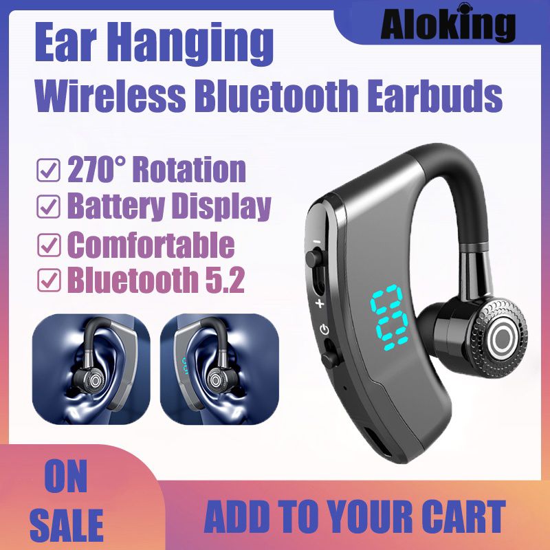 TWS Business Bluetooth Headset Hands-free Wireless Headphone Bluetooth Call Wireless Earbuds Single earphone noise cancelling Wireless Bluetooth Headset Music Sports Wireless Earphone with Microphone