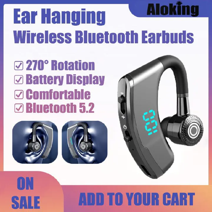TWS Business Bluetooth Headset Hands-free Wireless Headphone Bluetooth Call Wireless Earbuds Single earphone noise cancelling Wireless Bluetooth Headset Music Sports Wireless Earphone with Microphone