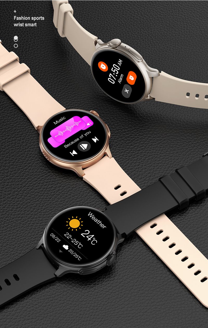 Full Touch Screen Bluetooth Smart Watch AMOLED Round HD Screen 1.43'' Sports Watch Waterproof Smart Watch Heart Rate Monitoring Ultra-Long Battery Life Smartwatches Wrist Watch Men Women Smart watch