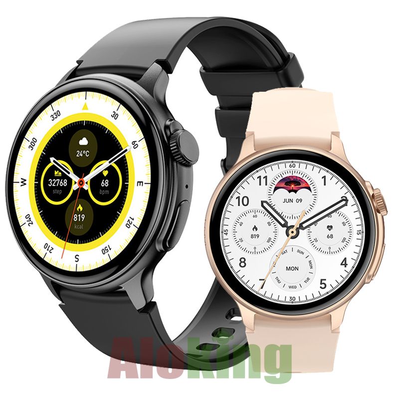 Full Touch Screen Bluetooth Smart Watch AMOLED Round HD Screen 1.43'' Sports Watch Waterproof Smart Watch Heart Rate Monitoring Ultra-Long Battery Life Smartwatches Wrist Watch Men Women Smart watch