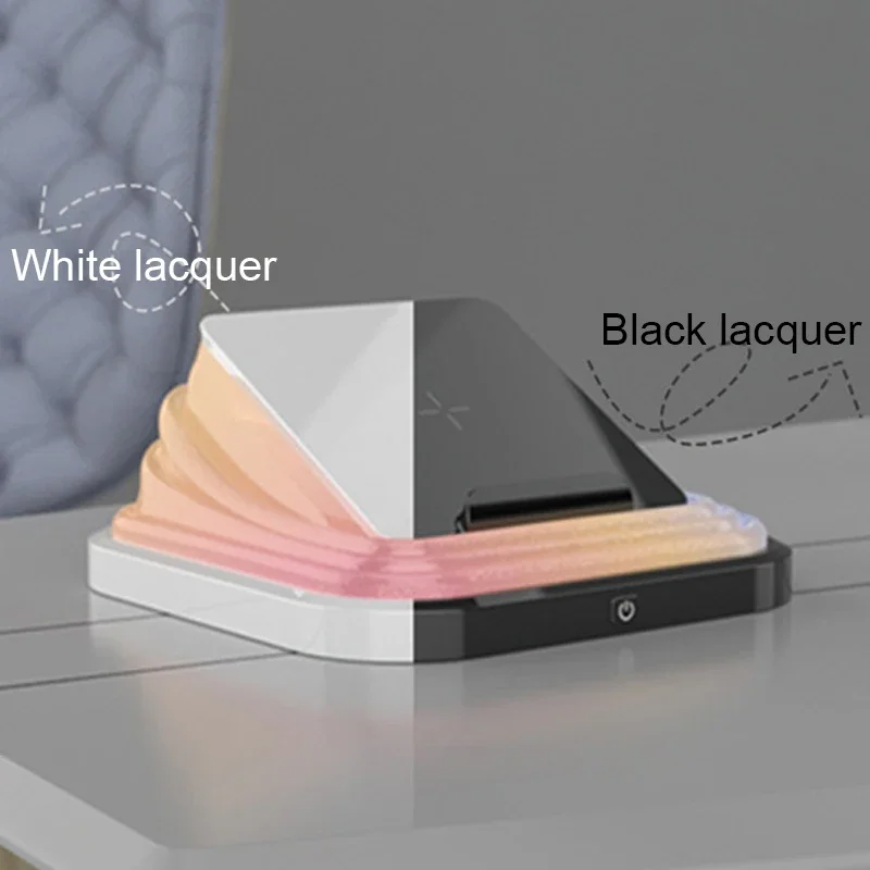 Wireless atmosphere lamp Desk Night Light USB Rechargeable Portable Wireless Charging Foldable Light Atmosphere Bedroom Bedside Table Lamp Novelty Lighting