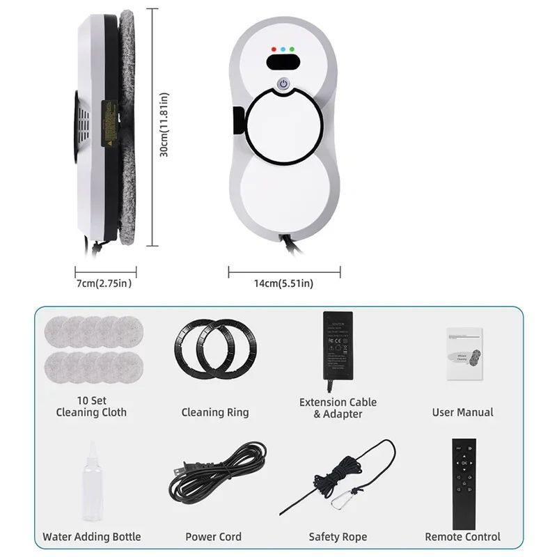 In Automatic Robot Window Cleaner Vacuum Smart Home Appliance Clean Glass Windows Washer Window Washing Electric Floor Mops