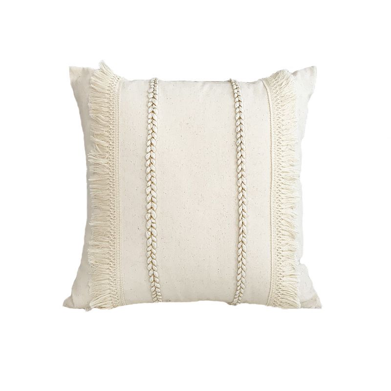 45x45cm Ins bohemian Pillowcase Tufted Lumbar Living Room Sofa Pillow Lumbar Pillow Retro Solid Color Cushion Cover Lumbar Cushion