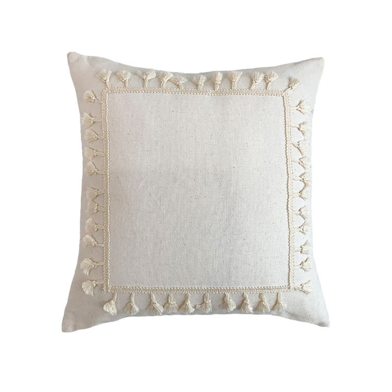 45x45cm Ins bohemian Pillowcase Tufted Lumbar Living Room Sofa Pillow Lumbar Pillow Retro Solid Color Cushion Cover Lumbar Cushion