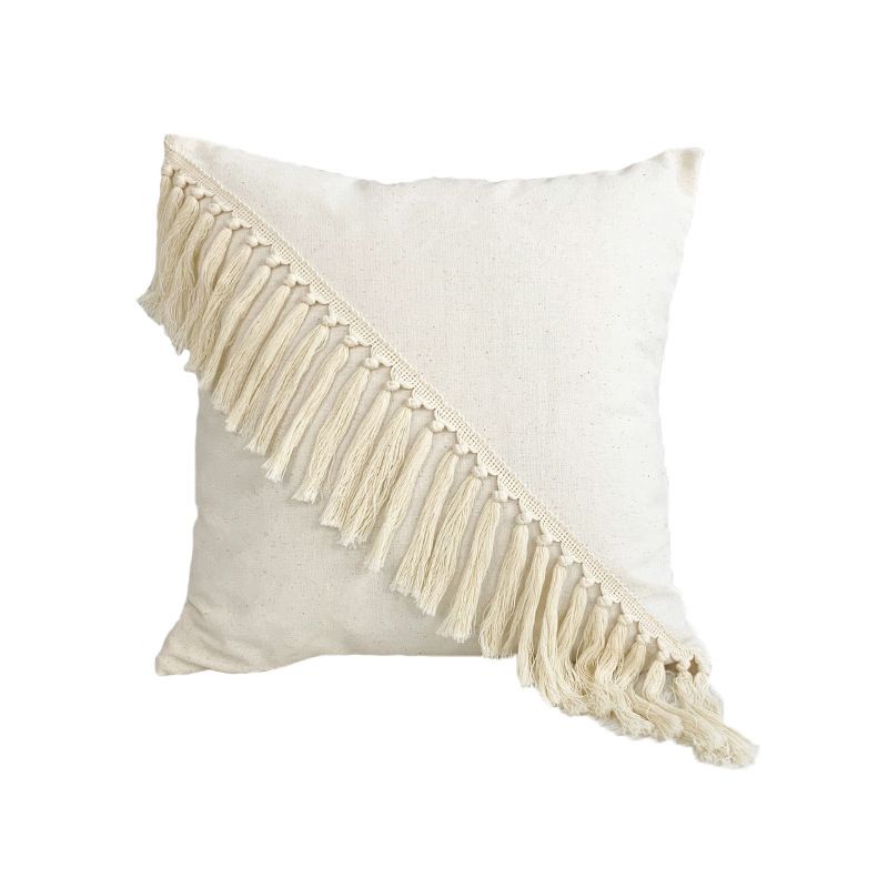 45x45cm Ins bohemian Pillowcase Tufted Lumbar Living Room Sofa Pillow Lumbar Pillow Retro Solid Color Cushion Cover Lumbar Cushion