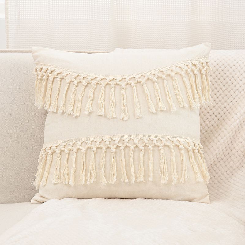 45x45cm Ins bohemian Pillowcase Tufted Lumbar Living Room Sofa Pillow Lumbar Pillow Retro Solid Color Cushion Cover Lumbar Cushion