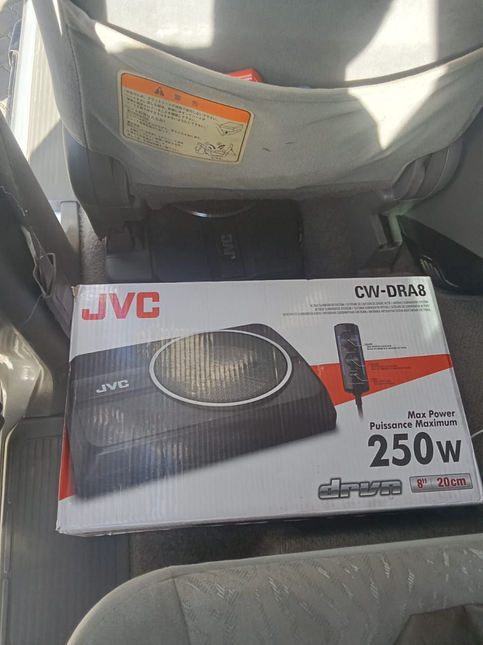 Mitsubishi outlander fitted with JVC Underseat Subwoofer 250W