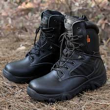 offer Delta Unisex Delta Military Tactical Leather Boot - Hightop Black